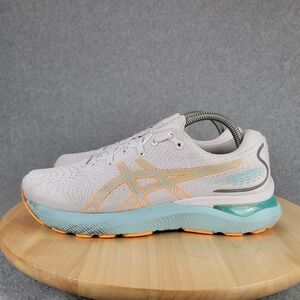 ASICS Gel-Cumulus 24 Running Shoes Women 9.5 White Blue Orange 1012B206